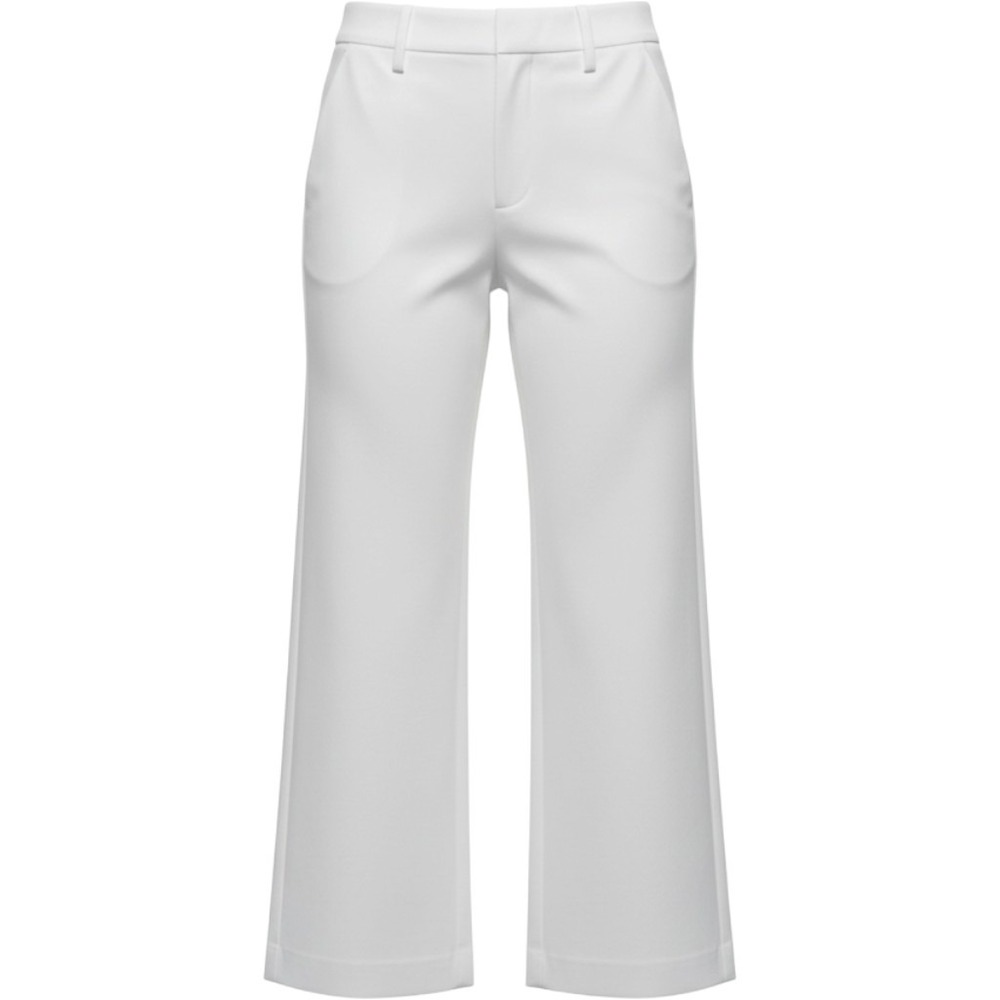 Ann Taylor Factory Petite White Wide Leg Cropped Dress Pants Size 8P